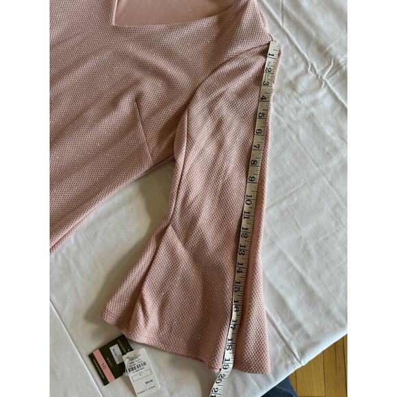 NWT Taylor Neiman Marcus Women's Blush Pink Sparkle Sz 10 Dress Flutter Sleeve - Picture 11 of 12